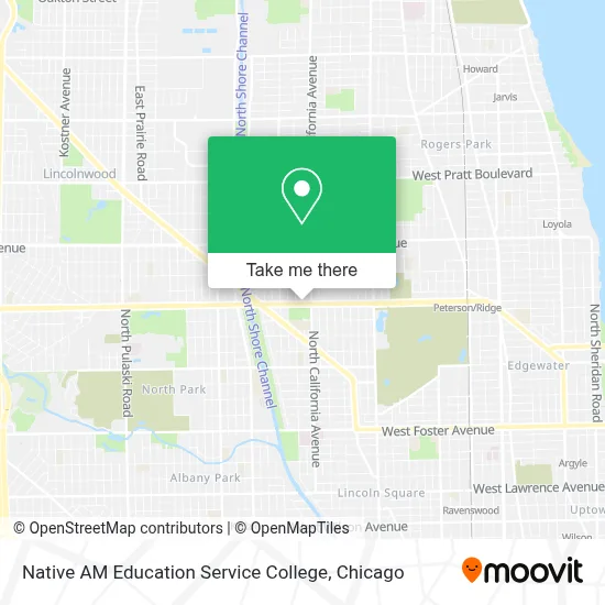 Native AM Education Service College map