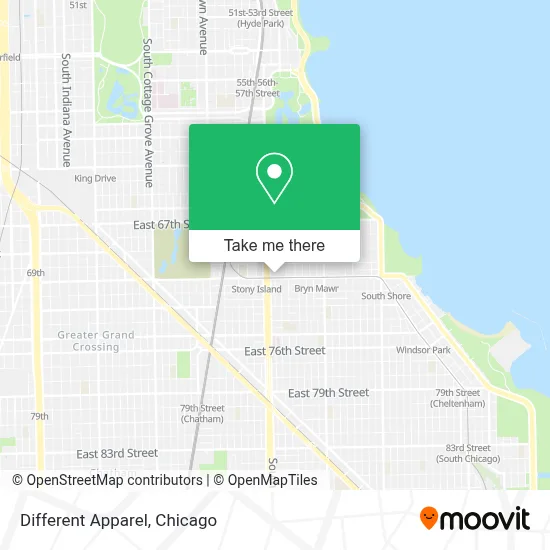 Different Apparel map