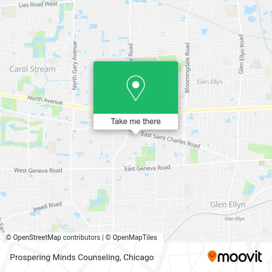Prospering Minds Counseling map