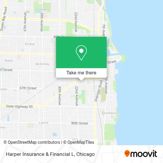 Harper Insurance & Financial L map
