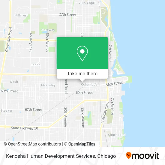 Kenosha Human Development Services map