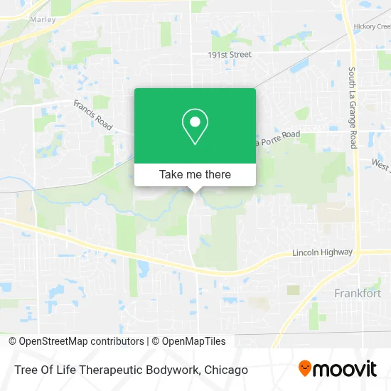 Tree Of Life Therapeutic Bodywork map