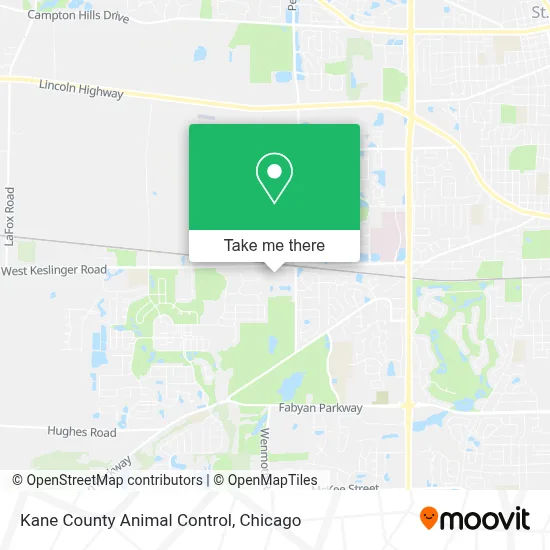 Kane County Animal Control map