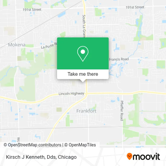 Kirsch J Kenneth, Dds map