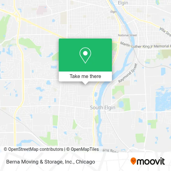 Berna Moving & Storage, Inc. map