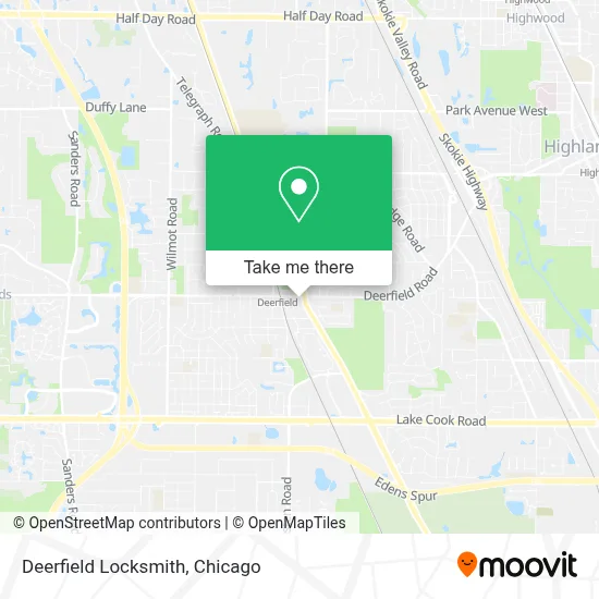 Deerfield Locksmith map