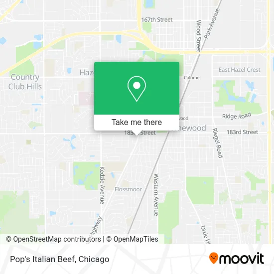 Pop's Italian Beef map