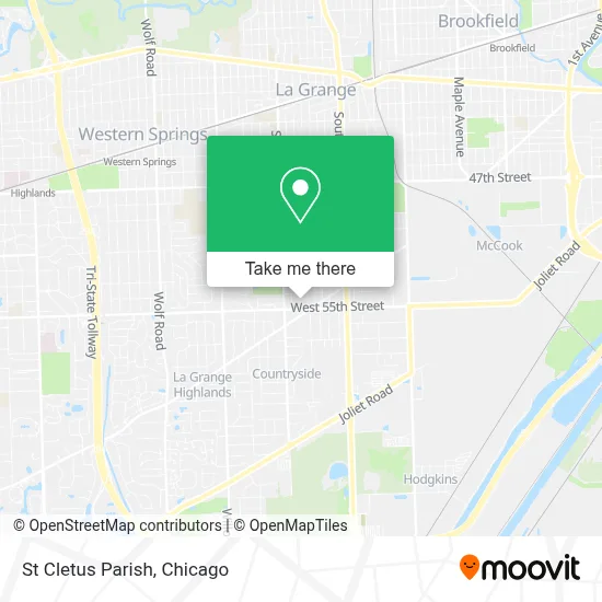 St Cletus Parish map