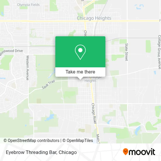 Eyebrow Threading Bar map