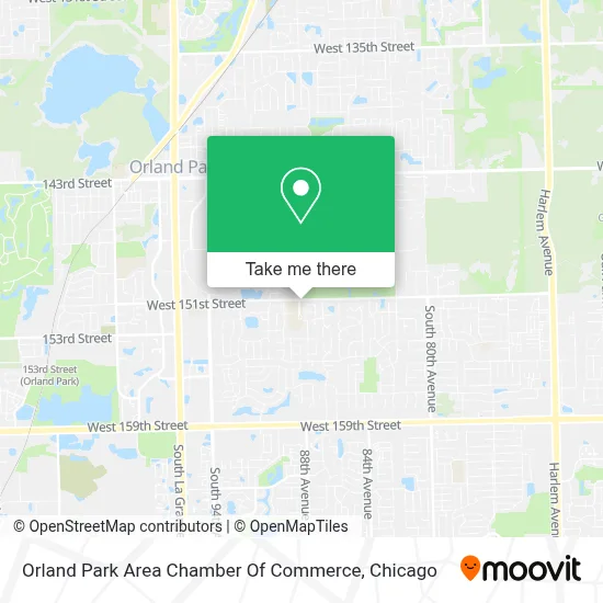 Orland Park Area Chamber Of Commerce map