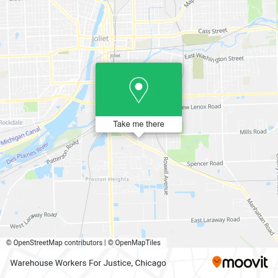 Warehouse Workers For Justice map