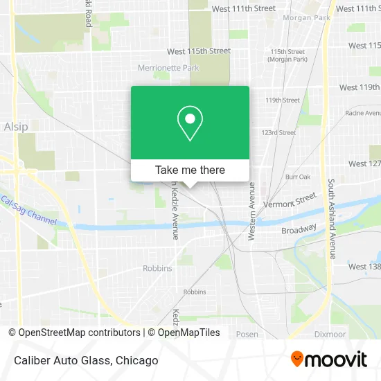 Caliber Auto Glass map