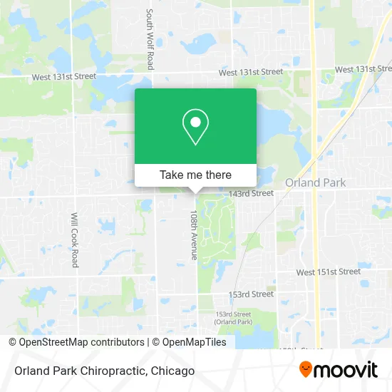 Orland Park Chiropractic map