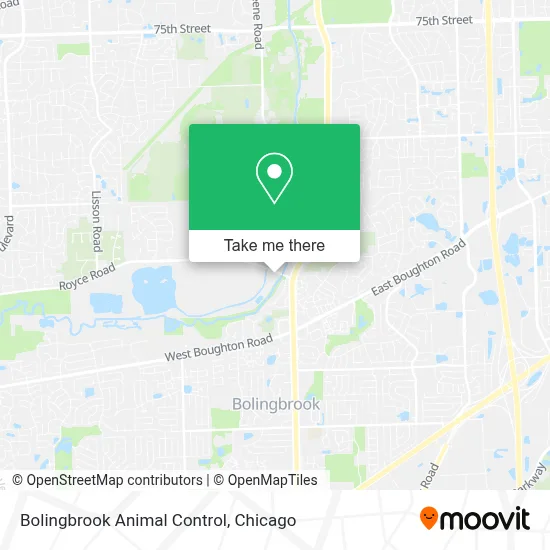 Bolingbrook Animal Control map