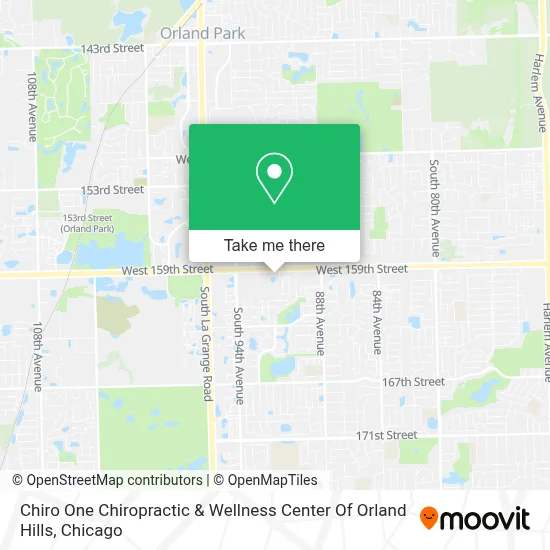 Chiro One Chiropractic & Wellness Center Of Orland Hills map