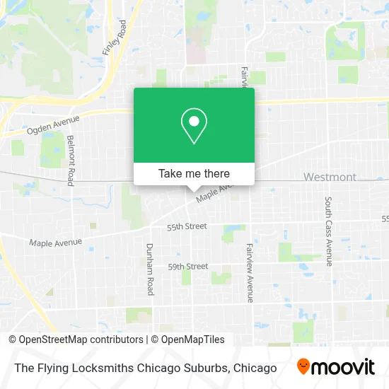 The Flying Locksmiths Chicago Suburbs map