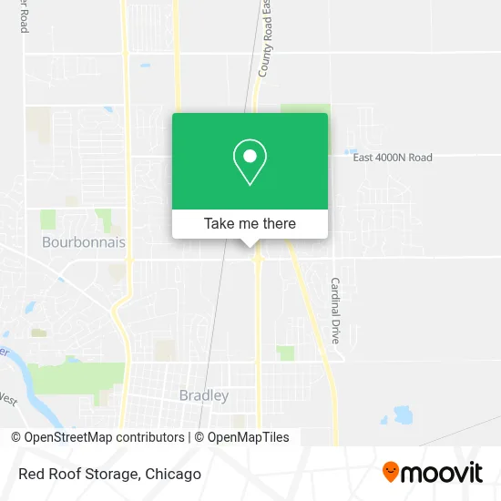 Red Roof Storage map