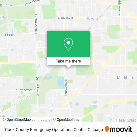 Cook County Emergency Operations Center map