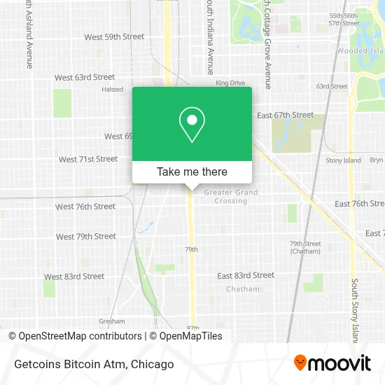 Getcoins Bitcoin Atm map