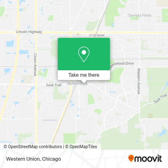 Western Union map
