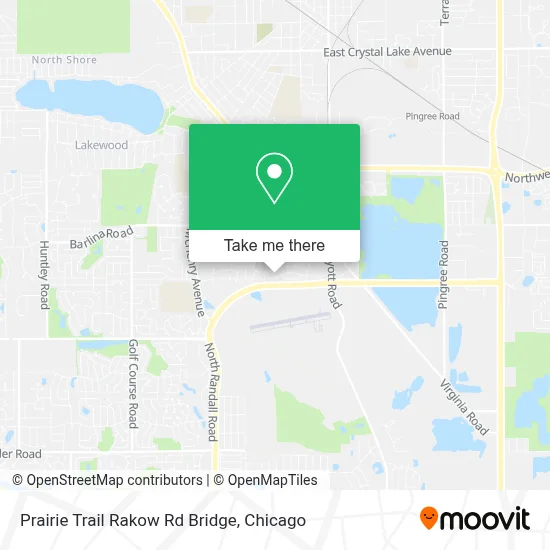 Prairie Trail Rakow Rd Bridge map