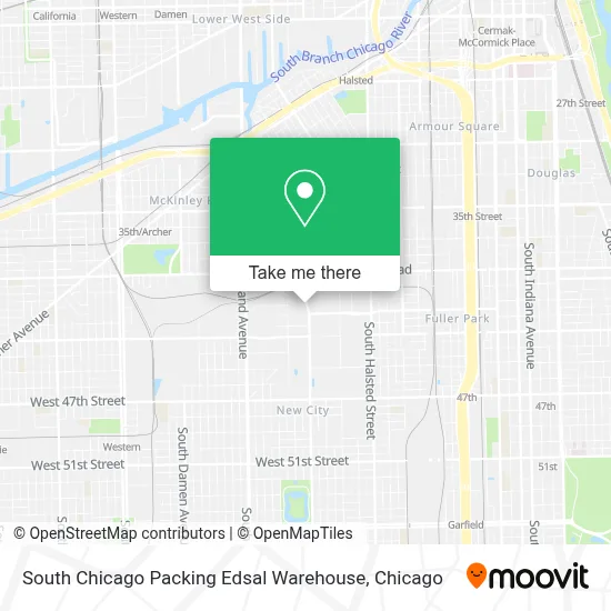 South Chicago Packing Edsal Warehouse map