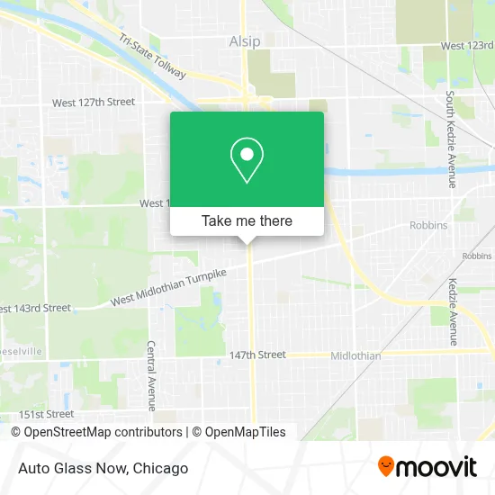 Auto Glass Now map