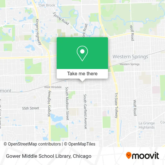 Gower Middle School Library map