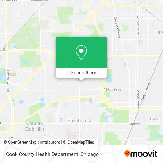 Cook County Health Department map
