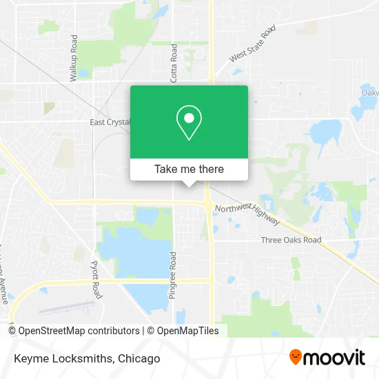 Keyme Locksmiths map