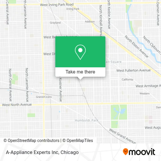 A-Appliance Experts Inc map