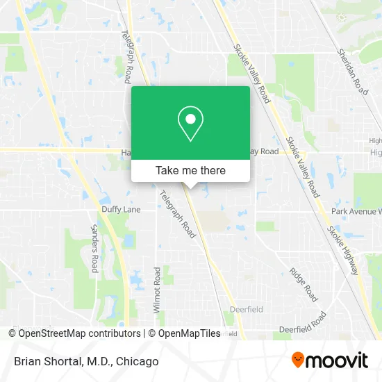 Brian Shortal, M.D. map