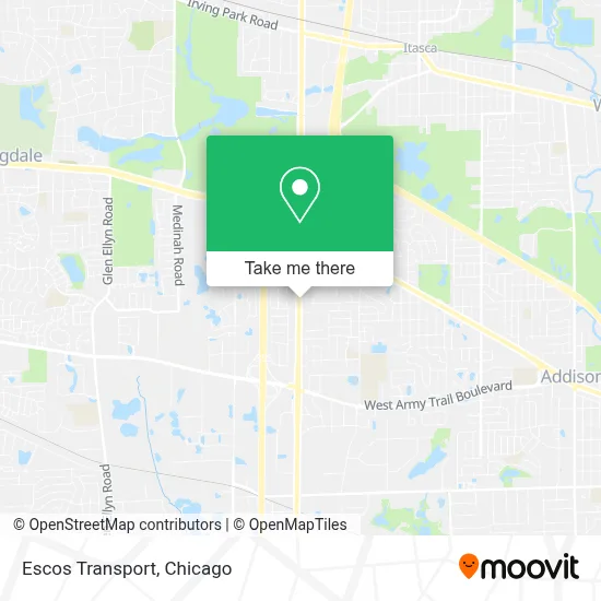 Escos Transport map