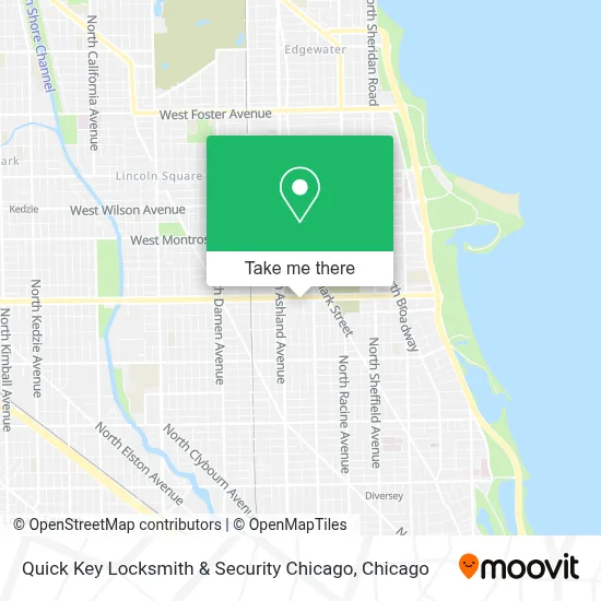 Quick Key Locksmith & Security Chicago map