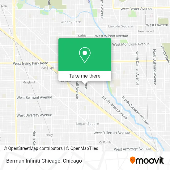 Berman Infiniti Chicago map