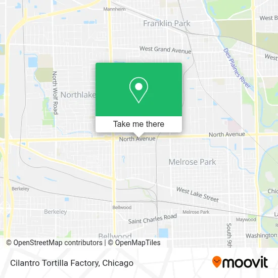 Cilantro Tortilla Factory map