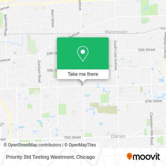 Priority Std Testing Westmont map