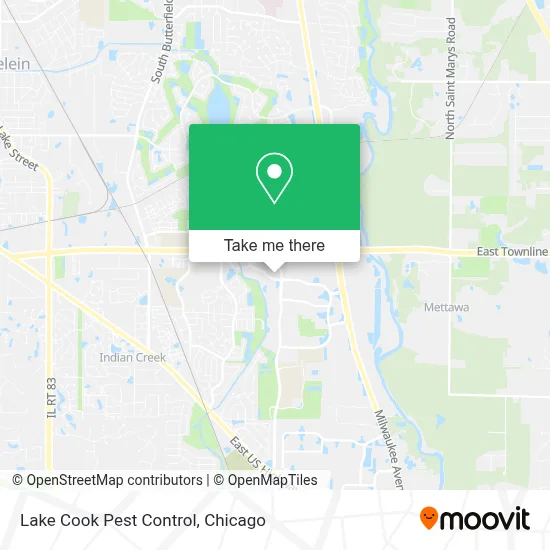 Lake Cook Pest Control map