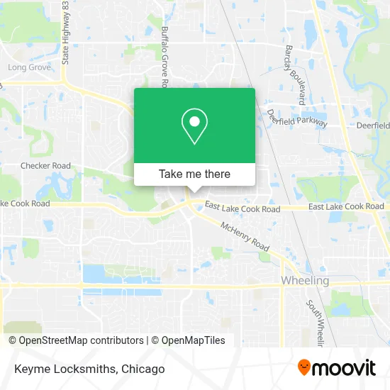 Keyme Locksmiths map