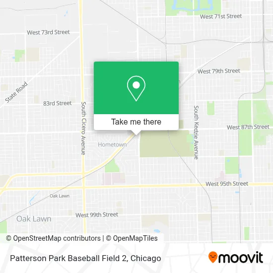 Patterson Park Baseball Field 2 map