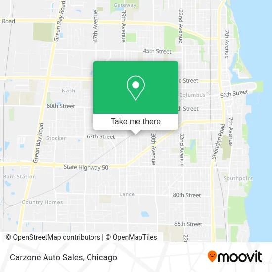 Carzone Auto Sales map