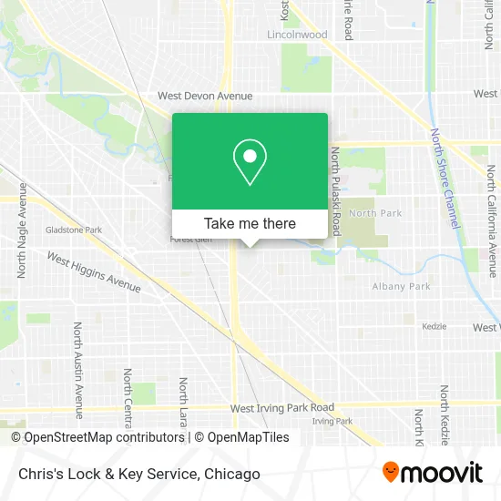 Chris's Lock & Key Service map
