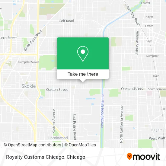 Royalty Customs Chicago map