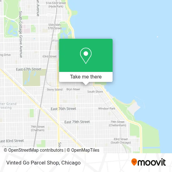Vinted Go Parcel Shop map