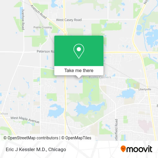 Eric J Kessler M.D. map