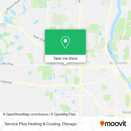 Service Plus Heating & Cooling map
