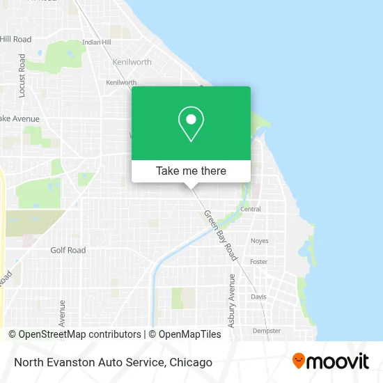 North Evanston Auto Service map