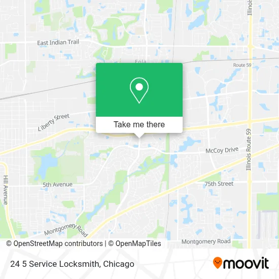 24 5 Service Locksmith map
