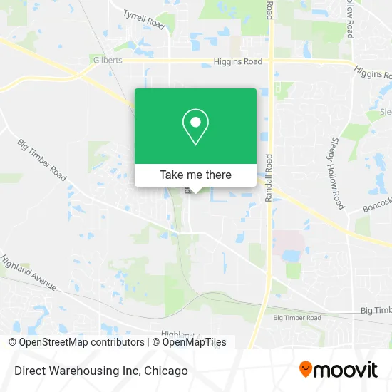 Direct Warehousing Inc map