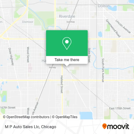 M P Auto Sales Llc map
